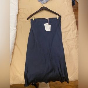 Brand new gorgeous silk Navy skirt